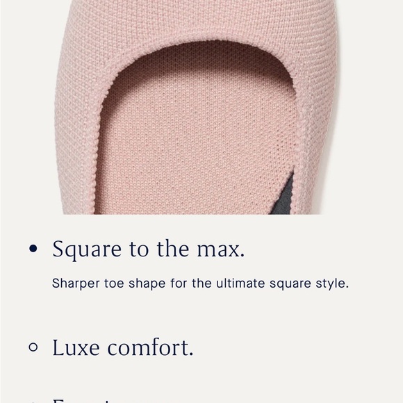 Rothy's Max Square Mary Jane Flats Light Pink with Single Strap - Picture 8 of 9